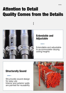 Строительные опоры, металлические оцинкованные строительные подпорки, регулируемые стальные опоры - Product Image 5