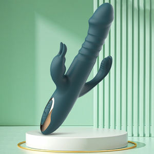 Venta caliente Estimulación retráctil Vibrador de silicona Estimulador de punto G Masturbación Juguetes sexuales Consolador vibrador impermeable - Product Image 3