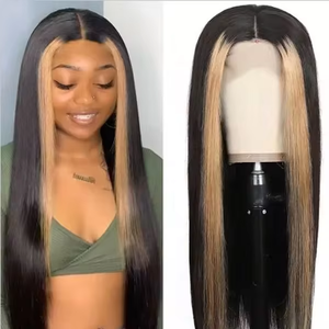 Perruques brésiliennes en cheveux humains vierges, couleur ombrée <span class=keywords><strong>TL27</strong></span>, sans colle, HD, avec dentelle frontale complète, pré-épilées - Product Image 4