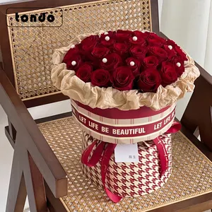 Tondo 럭셔리 발렌타인 데이 선물 꽃 포장 재료 물떼새 꽃 포장지
