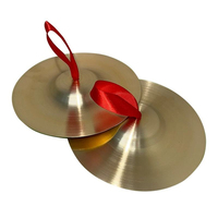 Percussion Instruments and Other Accessories, Traditional Chinese Brass Cymbals with Red Hands and Cymbals Suitable