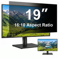 Filter Privasi Monitor PC Universal 19" 16:10 180 °   Pelindung Layar Anti Spy Dual Side HD Clear/Matte Film Anti Cahaya Biru