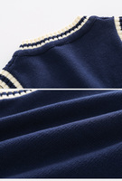 Gilet pull décontracté pour garçons, col en V, couleur unie, chaud et épais, collection printemps-automne, pour bébés