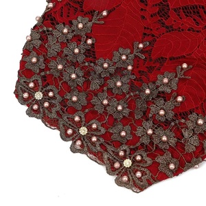 Yiwu Muqian Trading Firm Voile de tête musulman pour femme, style tendance, avec franges et dentelle, style ethnique, type chapeau à pince intégral - Product Image 3