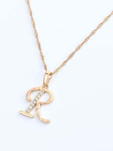 Ciondoli Alfabetici Personalizzati all'Ingrosso Placcati Oro 18K con Zirconia Cubica per Creazione Gioielli - Dijes Collar De Letras - Product Image 3