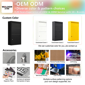 התקנה קלה oem oem odm עיצוב עמיד עמיד נגד גניבה קיר רכוב מכתב חיצוני תיבת מכתב - Product Image 4