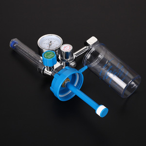 Débitmètre d'oxygène avec manomètre et humidificateur pour usage domestique - Product Image 2