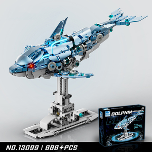 Ensemble de blocs de construction mécaniques Dolphin Cyber Blue 13099, pièces de construction, modèle de blocs, jouet de puzzle pour enfants unisexe, vente en gros - Product Image 4
