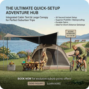 Carpa Automática con Estructura Híbrida de Aluminio y Fibra de Vidrio, Resistente al Viento, para Campamentos Familiares y Eventos, para 3-4 Personas, Certificada ISO9001 - Product Image 1