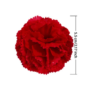 Tête de fleur de carnation artificielle 5,5 cm, réaliste, matériau DIY, décoration florale artistique - Product Image 2
