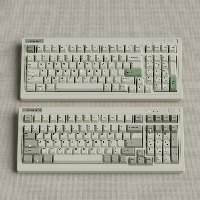 FL ESPORTS OG104 Retro Gaming Mechanical Keyboard NXP 104 PBT Dye-sublimation Keycaps Wired Blue Tooth 2.4G Wireless Keyboard