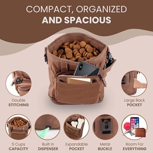Muestra Gratis: Bolsa Impermeable de Lana de Grado Alimenticio para Premios de Conejos, para Entrenamiento de Agilidad, con Gancho para Mascotas, Ideal para Caminar, Viajar y Senderismo - Product Image 3