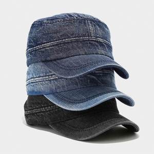 Gorra de Capitán Retro de Mezclilla Lavada, Simple, para Hombre y Mujer, Moda Urbana, Deportes al Aire Libre - Product Image 1