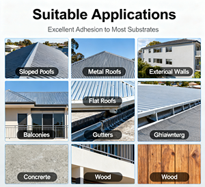 Pintura Impermeabilizante Líquida Roja Moderna, Sellador para Techos y Pisos de Casas, Revestimiento <span class=keywords><strong>Impermeable</strong></span> de Goma para Uso Exterior - Product Image 4