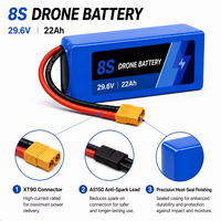 Paket Baterai Lithium-ion Isi Ulang Berdaya Tinggi 8S 29.6V 22Ah 10C untuk Peralatan Udara Industri Pesawat Multi-rotor