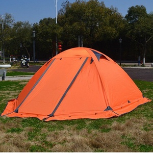 เต็นท์อลูมิเนียมสองชั้นสำหรับ 3-4 คน เต็นท์พับได้สำหรับตั้งแคมป์กลางแจ้ง 4 ฤดู กันน้ำ กันฝน ทำจากผ้าโพลีเอสเตอร์ - Product Image 4