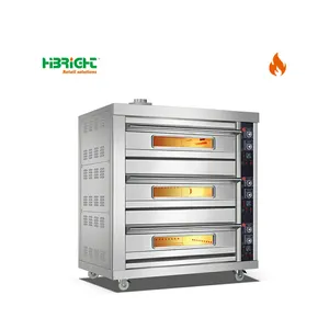 Customized Size Bakery Used Commercial Kitchen Equipment Liquefied Gas Control Deck Oven