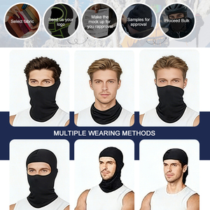 Balaclava de Ciclismo Camuflada Personalizada com Logo, Engraçada, Masculina, de Verão, em Tricô, Cobertura Total do Rosto, para Motocicleta, Preta, Reativa ao Calor, Máscara Facial, Capuz para Esqui - Product Image 4