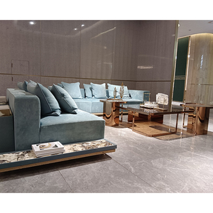 Juego de Sofás de Cuero Italiano Moderno de Lujo, Combinación Modular de Alta Gama para Sala de Estar, Casa, Villa o Mansión - Product Image 3