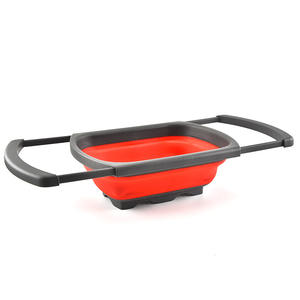 <span class=keywords><strong>Panier</strong></span> filtrant pliable de qualité alimentaire en plastique Cesto De Drenagem pour le lavage des légumes et des fruits, <span class=keywords><strong>panier</strong></span> de drainage, kits de cuisine - Product Image 3