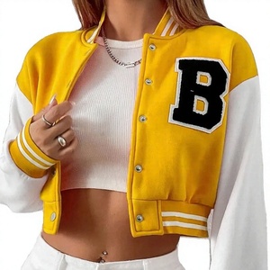 Veste universitaire d'hiver pour femme en peau de mouton respirante, couleur unie, en coton et laine, au meilleur prix, service OEM disponible - Product Image 1