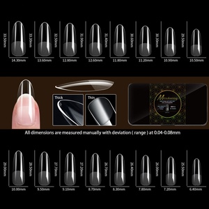Europa y Estados Unidos: Caja de 480 Uñas Postizas Semibrillantes de Alta Calidad para Dedos, para Manualidades - Product Image 5
