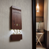 Ezd plaque de porte d'hôtel de haute qualité mdn lettre en laiton plaque de porte en bois pour hôtel utilisant le signe de répertoire d'hôtel signe en laiton dnd