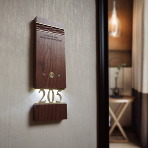 Ezd plaque de porte d'hôtel de haute qualité mdn lettre en laiton plaque de porte en bois pour hôtel utilisant le signe de répertoire d'hôtel signe en laiton dnd - Product Image 4