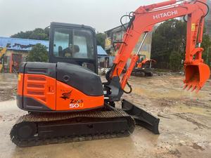 Excavatrice Hitachi ZX50U 2023, faible nombre d'heures de travail, d'occasion, 5 tonnes, capacité de godet de 0,25 m³, composants Kawasaki, pour travaux de construction - Product Image 3