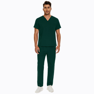 Gaun bedah ruang operasi kelas atas warna solid, scrub seragam bedah dokter dan wanita lengan pendek - Product Image 4
