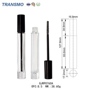 Tube de mascara cylindrique blanc vide, flacon transparent pour eye-liner, maquillage pour blush - Product Image 2