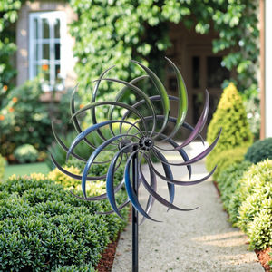 สปินเนอร์ลมกลางแจ้งแนววินเทจขนาดใหญ่เครื่องประดับตกแต่งสวนโลหะจลน์ - Product Image 2
