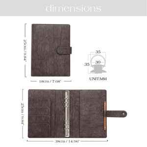 Carpeta de Anillas A5 con Cubierta de Lona, la Más Vendida en Etsy, para Agendas <span class=keywords><strong>Hobonichi</strong></span>, Stalogy y Midori MD, como Álbum de Fotos/Cubierta de Agenda - Product Image 4