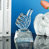 Trophée en cristal personnalisé Design professionnel Motif et couleur personnalisés Prix du verre haut de gamme Usine OEM