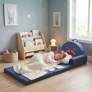Canapé-lit pliant 2-en-1 en mousse pour bébé, <span class=keywords><strong>convertible</strong></span> en <span class=keywords><strong>fauteuil</strong></span> compressé, idéal pour jouer et lire, pour tout-petits - Product Image 3