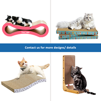 Arbre à chat en carton ondulé à 3 niveaux moderne et écologique avec assemblage de bricolage pour chats