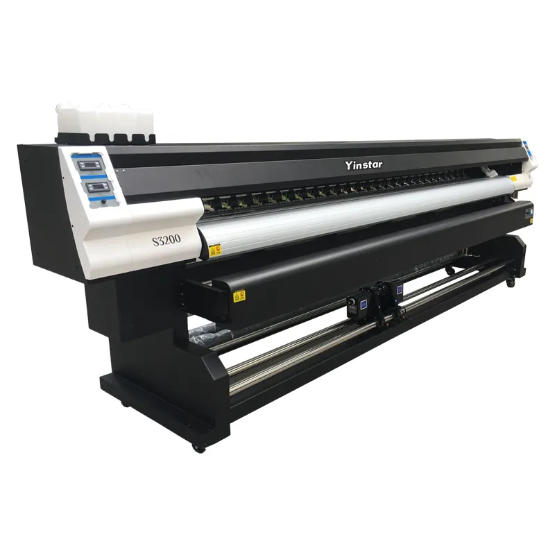 Yinstar 3.2m dual head I3200 mesin cetak inkjet Printer Eco Digital dengan sistem suplai tinta kapasitas besar