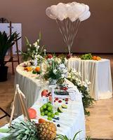 Support à gâteau en métal M825, forme S détachable, rond et creux, pour table de dessert de mariage, table de buffet demi-lune incurvée