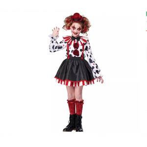 Costume de clown Pennywise amusant pour Halloween, costume de <span class=keywords><strong>film</strong></span> et de télévision pour filles, enfants, robe de carnaval en polyester, kit de performance pour fête - Product Image 6