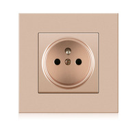 Prise murale simple en plastique personnalisée NOVSKI, norme européenne 86*86mm, 10~10A, 220~250V, courant nominal