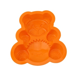 3D schöne Bären form Kuchen form Silikon form Backwerk zeuge Küche Fondant schneider Taart Silikonowe 3D handgemachte zufällige Farbe - Product Image 2
