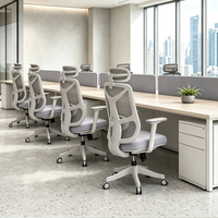 Chaise de bureau ergonomique pivotante moderne avec support lombaire pour employés, administrations et entreprises – Vente en gros Chine