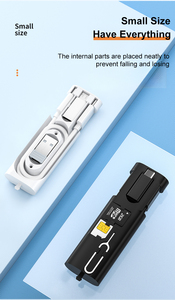 5 trong 1 PD sạc nhanh ABS hộp lưu trữ cáp dữ liệu <span class=keywords><strong>Kit</strong></span> bện che chắn TPE điện thoại di động phụ kiện điện thoại di động - Product Image 6