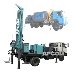 Machine de forage mobile tout-terrain robuste sur roues pour puits d'eau, camion de forage rotatif en plein air 300m 450m 500m - Product Image 3