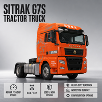 Camion tracteur diesel SITRAK G7S 6x4 530HP d'occasion avec couple élevé pour la logistique transfrontalière SITRAK 6*4 Rapport de vitesse 2.85