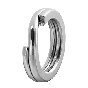 Connecteurs de pêche en acier inoxydable pour eau salée de 3 mm à 18 mm, anneaux doubles fendus plats - Product Image 1