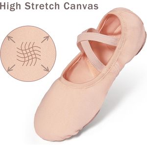 Zapatillas de Ballet Suaves Dynadans para Mujer, de Lona, con Suela Partida, Tacón Plano, Forro de Algodón, para Adultas y Niñas - Product Image 5