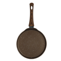 Poêle à crêpes antiadhésive avec épandeur 22cm Revêtement sans PFOA Cuisine commerciale Utilisation Logo personnalisé Poêle à crêpes pour Brunch Restaurant