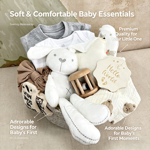 Conjunto de Ropa Casual Unisex para Recién Nacido, 100% Algodón Tejido, Transpirable, para Otoño, Caja de Regalo para Baby Shower, 11 Piezas con Cesta de Almacenamiento - Product Image 4
