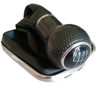 Pièce d'auto de haute qualité véritable 5 vitesses pommeau de levier de vitesse en cuir botte pour VW Golf Jetta Bora MK4 98-05 1J0711113C